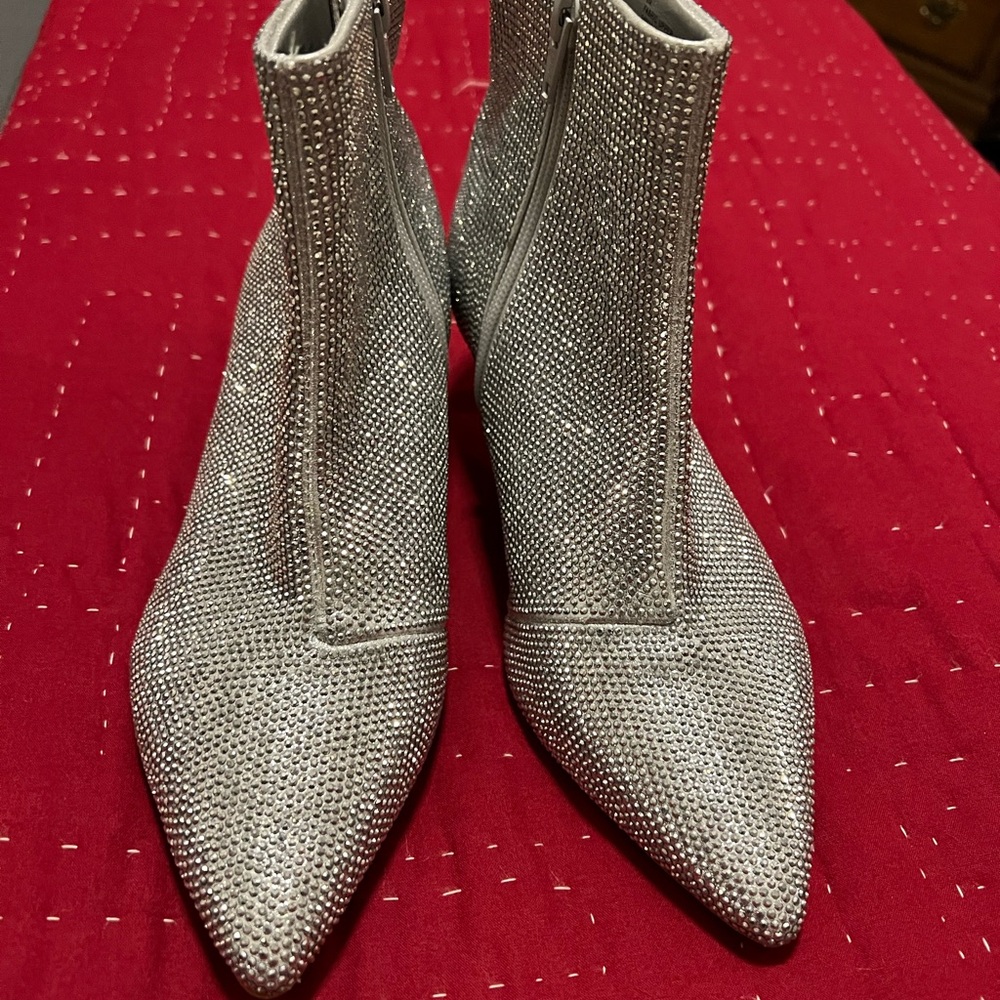 Silver Ankle Boots